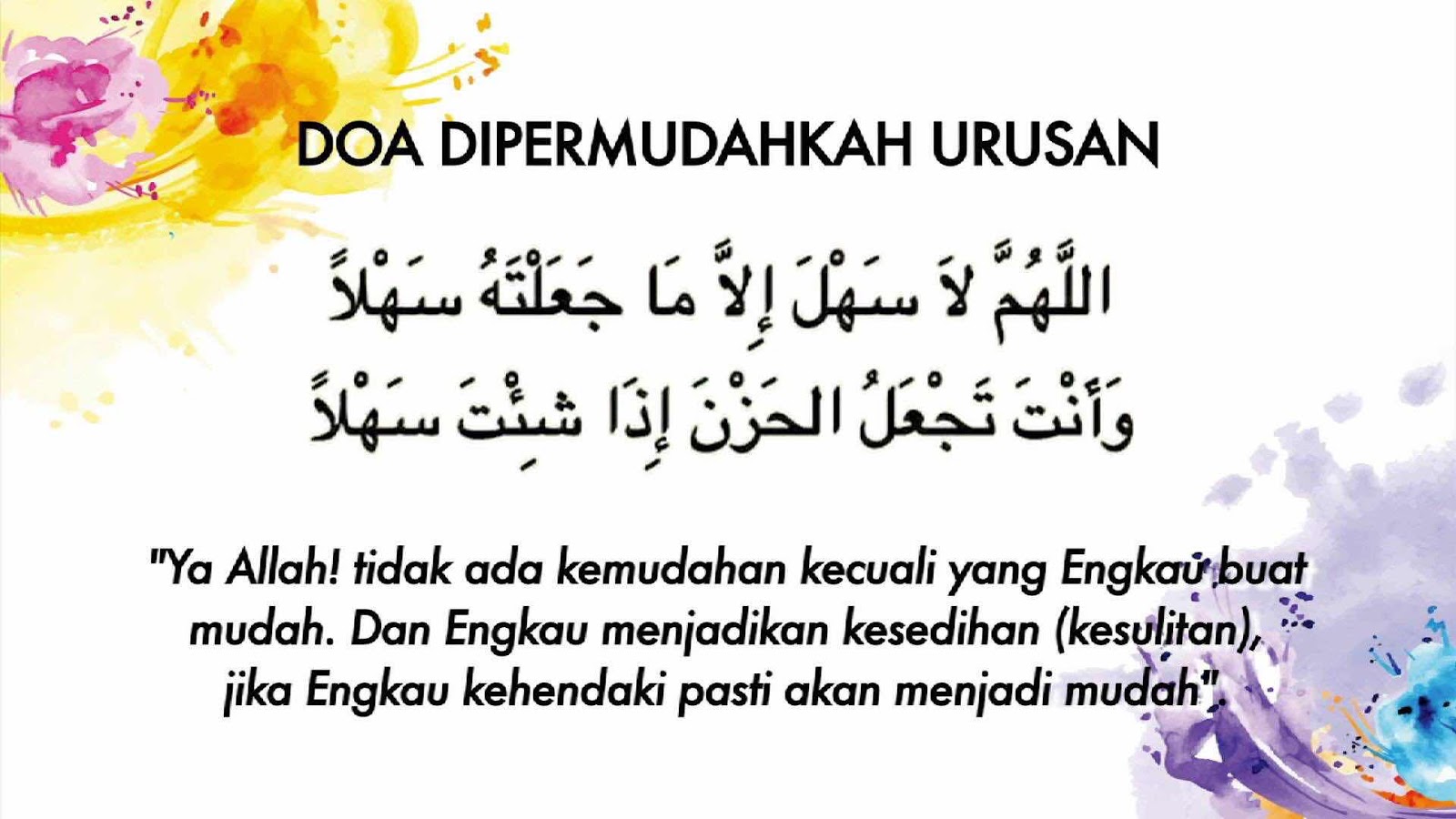  Doa  Dipermudahkan Urusan Seindah Cerita