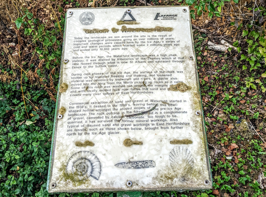 The information sign at the rocks on Waterford Heath