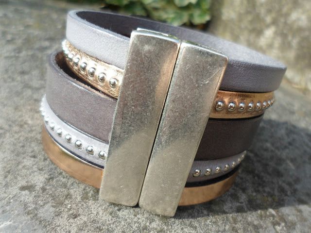 manchette, DIY, bracelet, cuir, or rose, rose gold, leather