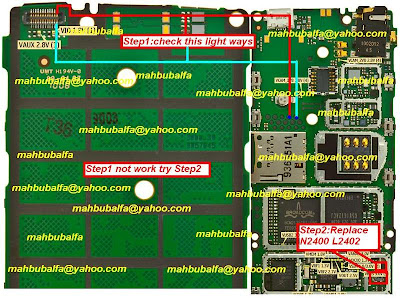 Nokia X2-00 Lcd  keypad light solution.