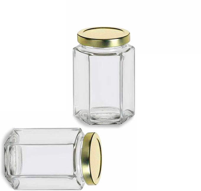LOOKERIO - 250 ml Glass Grocery Container  (Pack of 2, Clear)