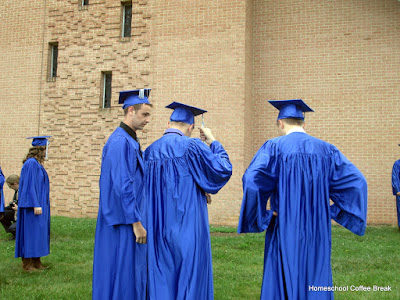 From the High School Lesson Book - Graduation on Homeschool Coffee Break @ kympossibleblog.blogspot.com - What our group's commencement exercises are like, and a little history about some grad traditions