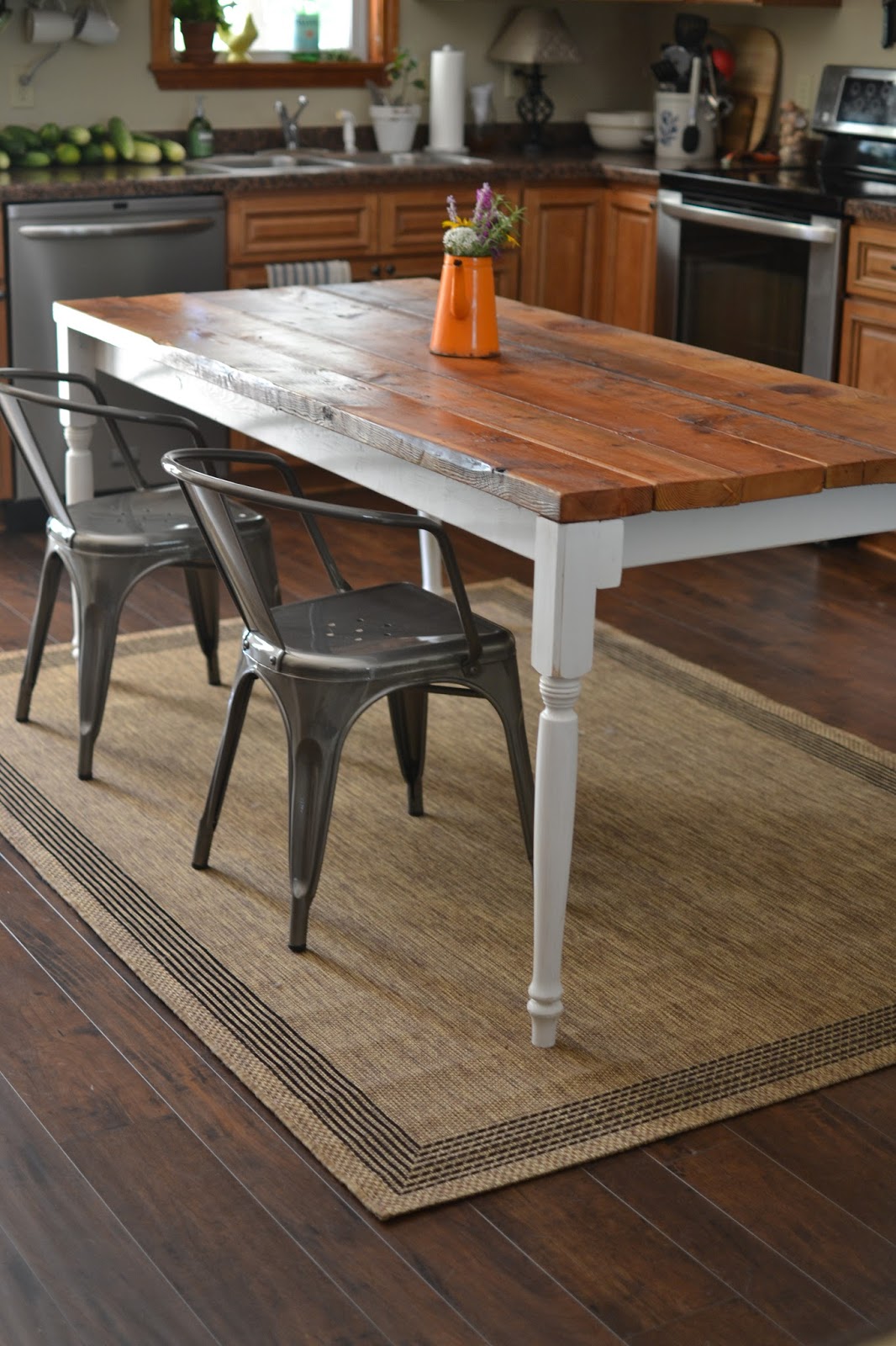 our neck of the woods: reclaimed wood farmhouse table