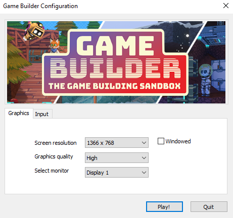 Game Builder Configuration
