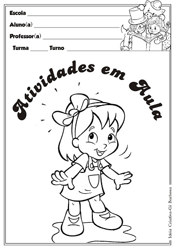 Capa PARA CADERNO Turma do Sítio do Pica Pau Amarelo