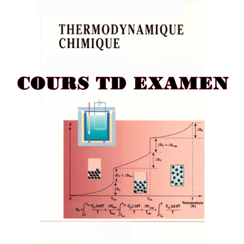 cour Thermodynamique chimique et TD et examen 