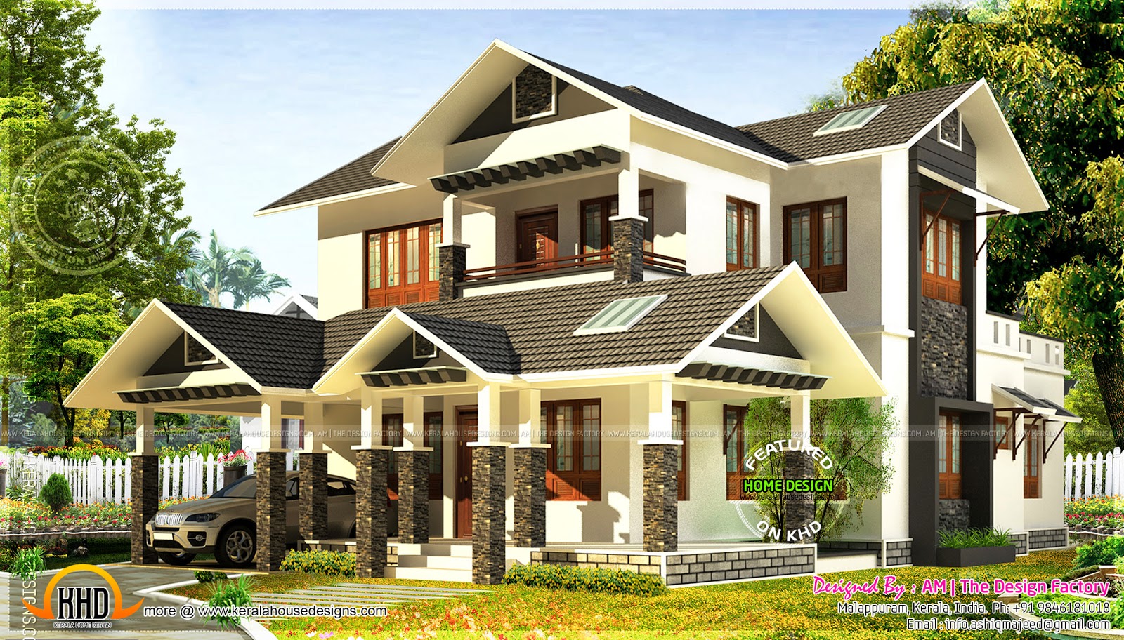  North  Indian  style  flat roof house  with floor plan  