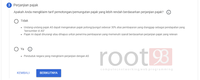 mengatur informasi pajak untuk adsense youtube