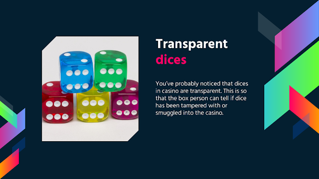 Transparent dices
