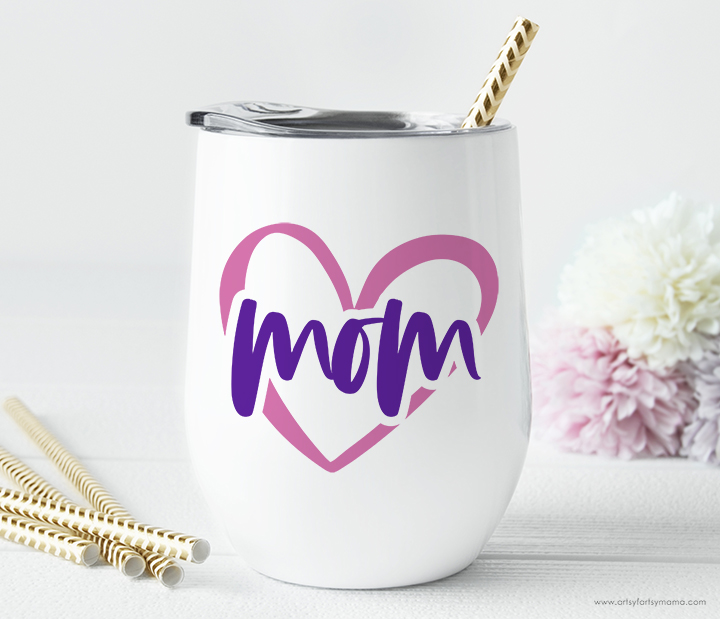 Free "Mom Heart" SVG Cut File