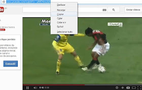Copiando URL do YouTube