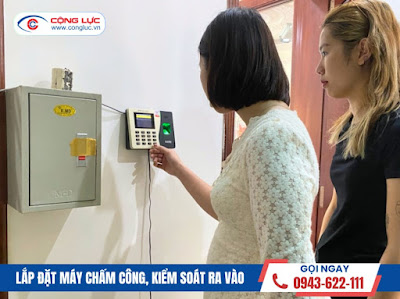 Lắp máy chấm công tại cửa hàng vàng hợp thuỷ 256 trần thành ngọ