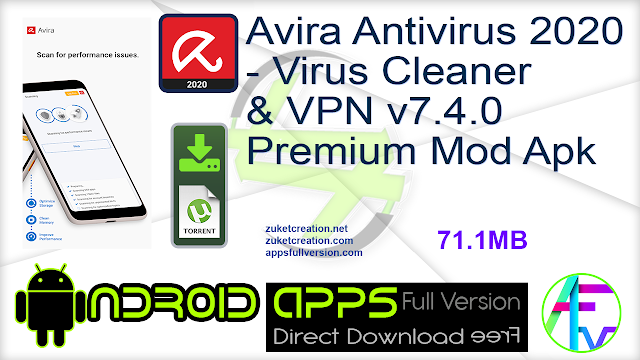 Avira Antivirus 2020 Virus Cleaner Vpn V7 4 0 Premium Mod Apk Free Download