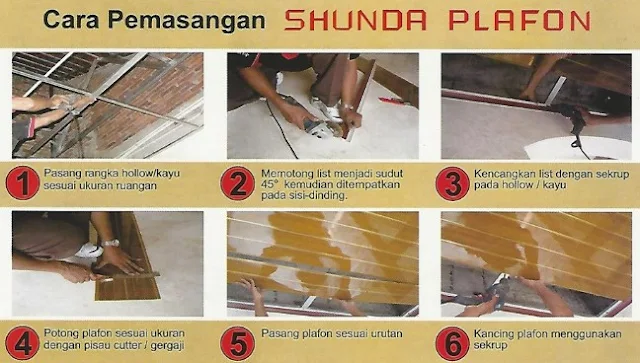 Cara Pasang Plafon PVC Bertingkat - yusazrina.blogspot.com