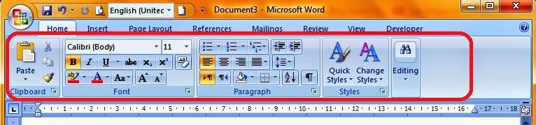 9 Interface atau Tampilan Microsoft Word 2007