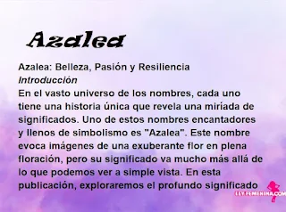 significado del nombre Azalea