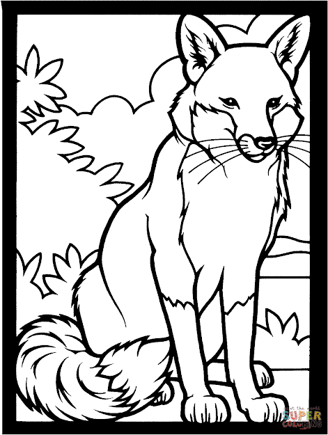 Stained Glass Red Fox