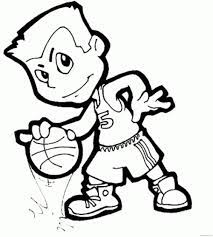 Funny basketball coloring page