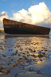 Gold Beach in Arromanches-les-Bains in Normandy, France