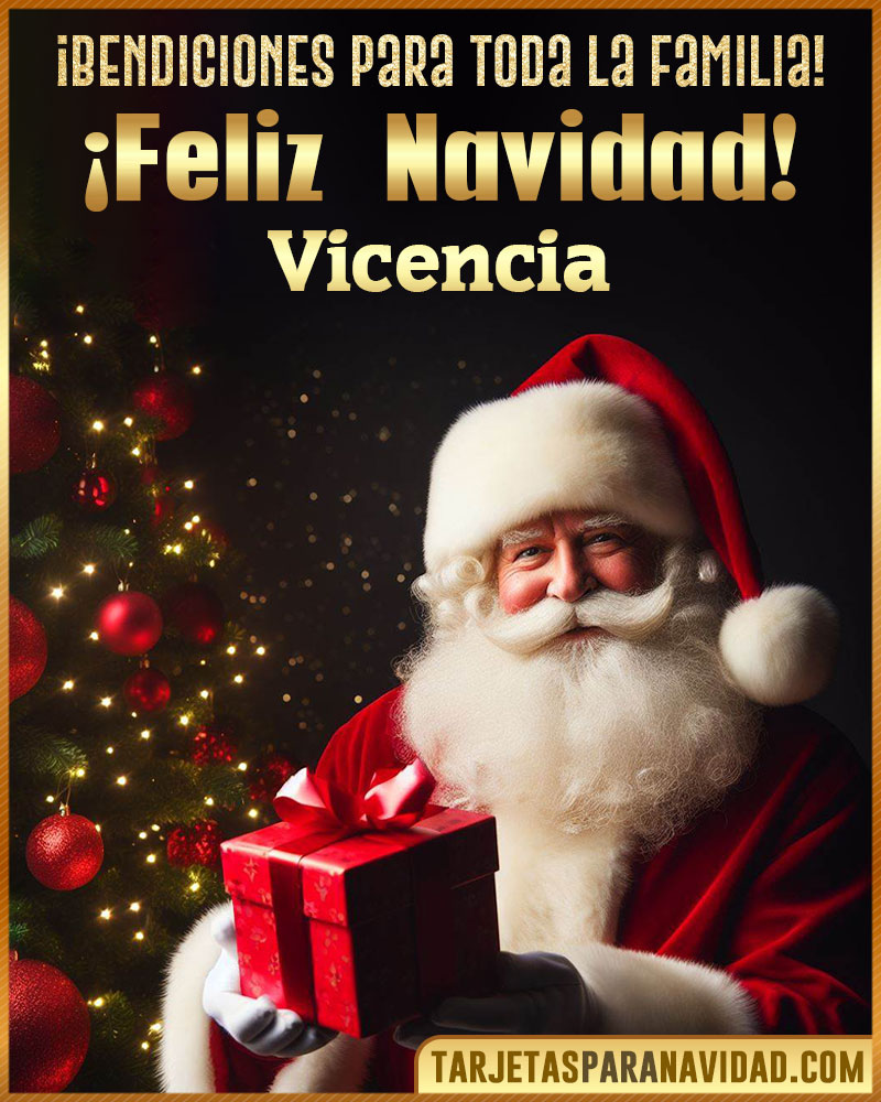 Tarjetas de Papá Noel para Vicencia