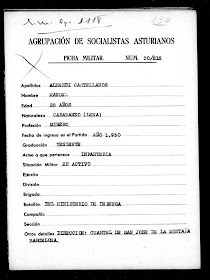 Agrupación de socialistas asturianos Manuel Alberdi Teniente de Infantería Exílio