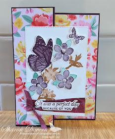 Rhapsody in craft, Butterfly Wishes, Fancy Fold, Double Z Fold, Friendship Card, Blackberry Bliss, Flowers for Every Season, 2020-21 Stampin' Up Catalogue, #loveitchopit