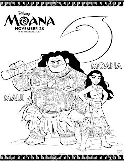 Moana: Free Printable Coloring Pages.