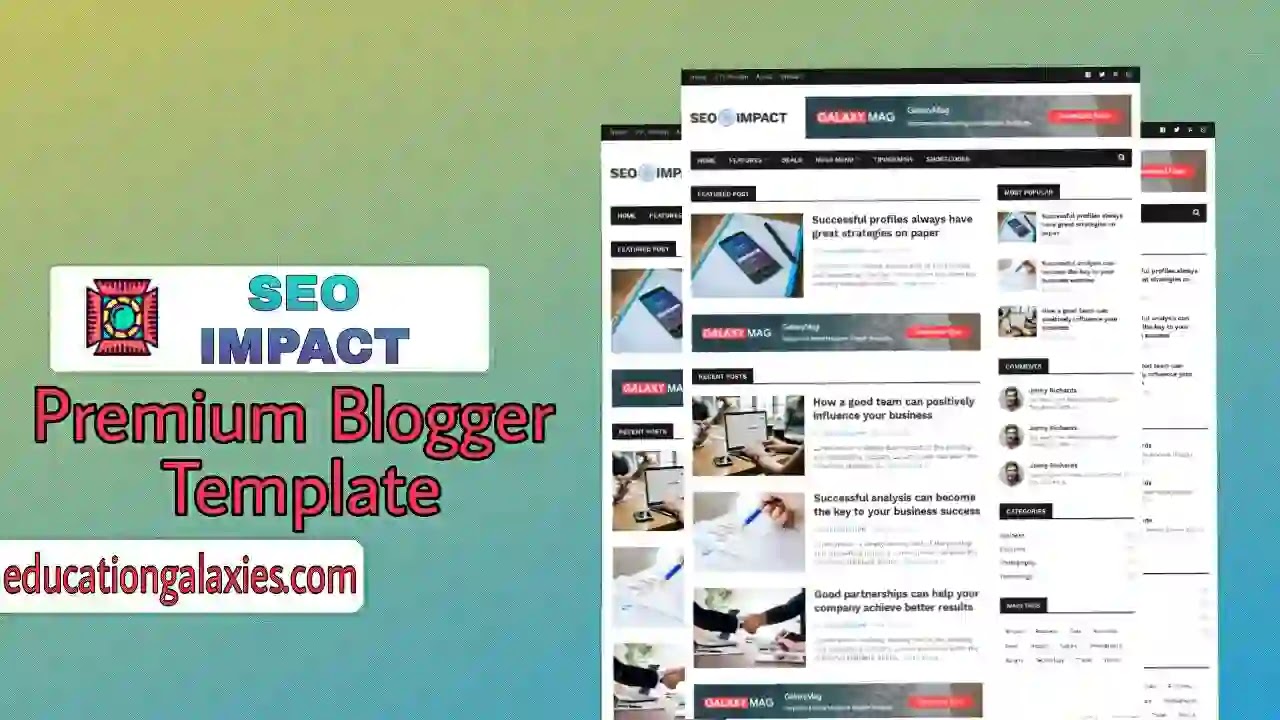 SEO Impact Premium Blogger Template Free Download Now Latest