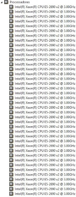 Captura de tela de uma Workstation Dual Xeon E5-2690V2