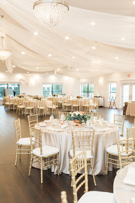 gold wedding reception decor