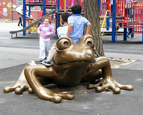 Coqui by Tom Otterness, PS 20 Lower East Side, Essex Street, New York
