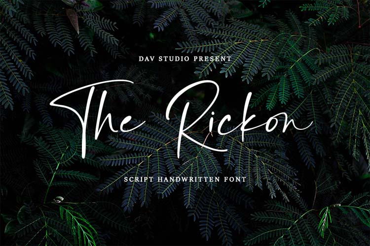 The Rickon Font - Free Script Handwritten Typeface