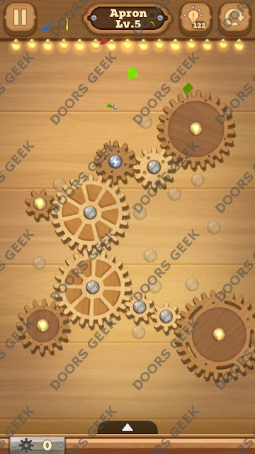 Fix it: Gear Puzzle [Apron] Level 5 Solution, Cheats, Walkthrough for Android, iPhone, iPad and iPod