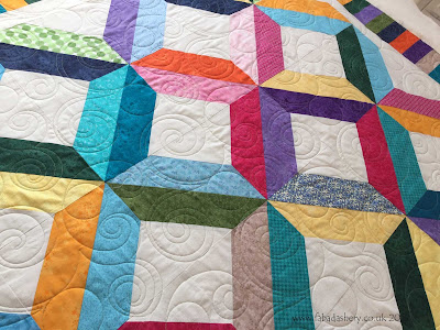 Margaret's Bright Modern Quilt, featuring Snowballs