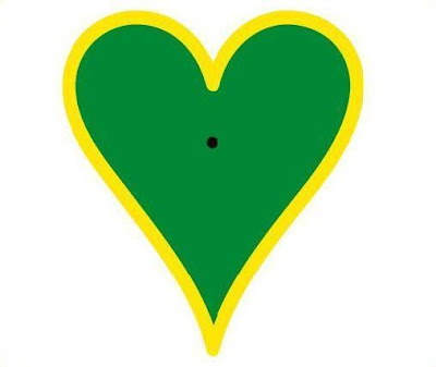 Green Heart Optical Illusion
