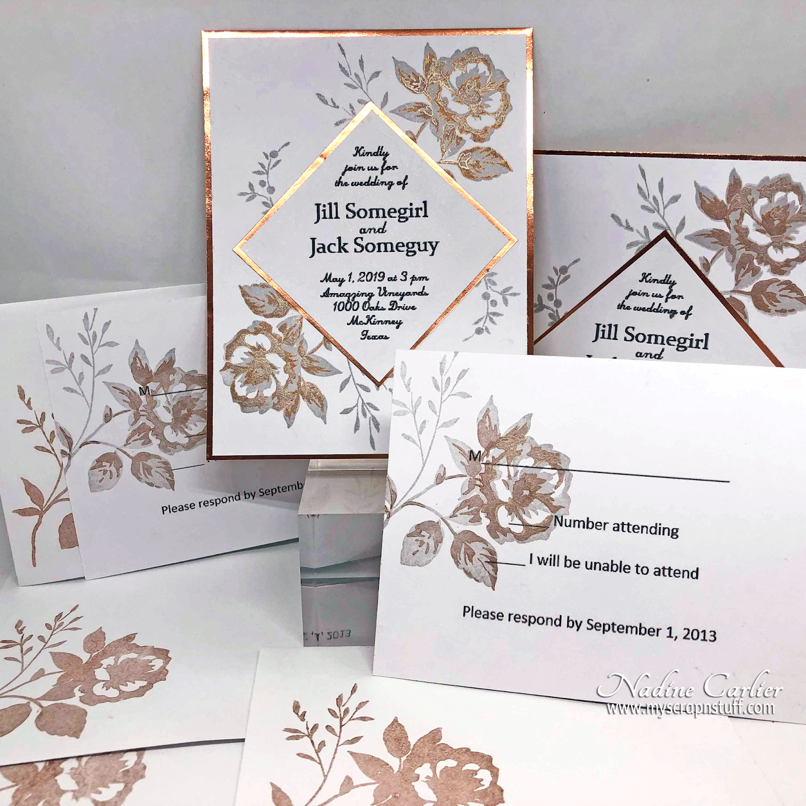 How To Make Elegant Wedding Invitations ~ Nadine Carlier