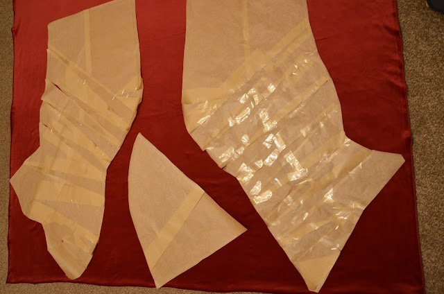 Cutting out pattern for Studio Faro Apron Dress