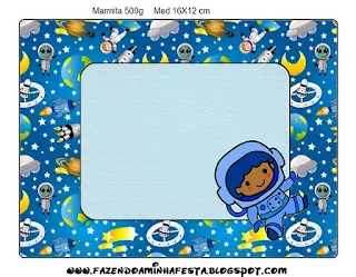 Astronaut Kid Party, Free Printable Labels.