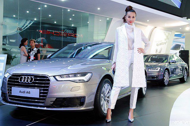 Xe sang Audi đẹp rạng ngời bên hoa hậu Đặng Thu Thảo