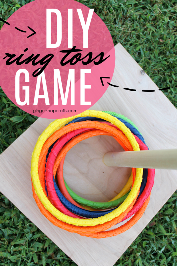 DIY Ring Toss Game at GingerSnapCrafts.com #games #DIY #kids