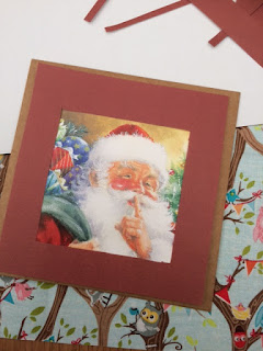 Frame placed over the Santa card