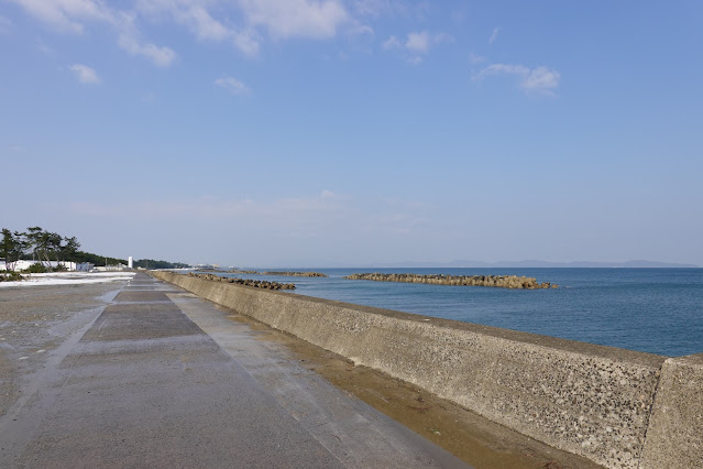 鳥取県米子市淀江町 佐陀川河口付近からの眺望