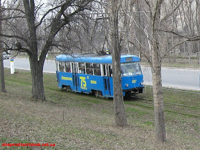 Днепродзержинск. Трамвай маршрута №4 на ул.Макеевской