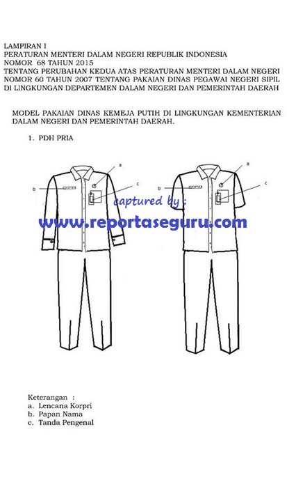  Aturan  Baru Pakaian  Seragam  Dinas PNS Berdasarkan 