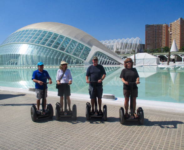 Crew of Nautilus and Aztec Dream on Segways in Valencia