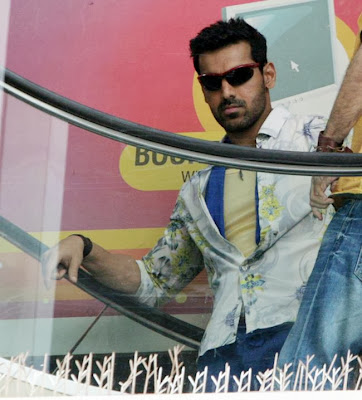 John Abraham on the sets of 'Welcome Back'