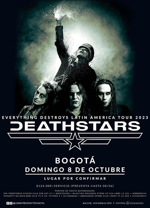 Concierto de DEATHSTARS en Bogotá 2023