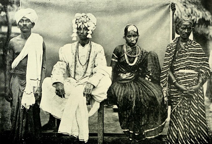 Hindu Kapu Caste Bride & Bridegroom Wedding Pic, Andhra Pradesh, India | Rare & Old Vintage Photos (1909)