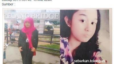 sebarkan.tolong.us - dicari orang hilang "Salsabilla Anisa Rusdi" Gadis Warga Batam