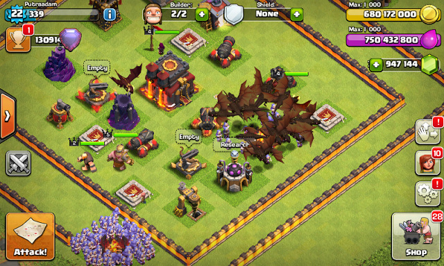  Game fenomenal bergenre strategy siapa yang tak kenal Coc Clash of Clans FHx v8 Mod Apk Private Server Indonesia